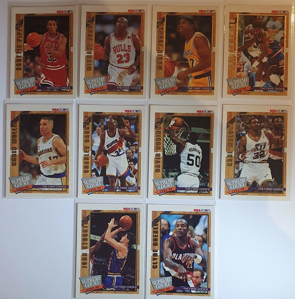 1992 NBA Hoops Supreme Court (Complete 10 Cards Set) - Michael Jordan