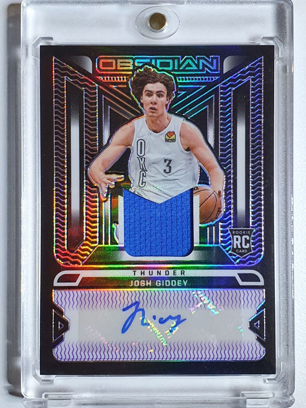 2021 Obsidian Josh Giddey Rookie Patch Auto (RPA) PURPLE /35 HOLO - Rare