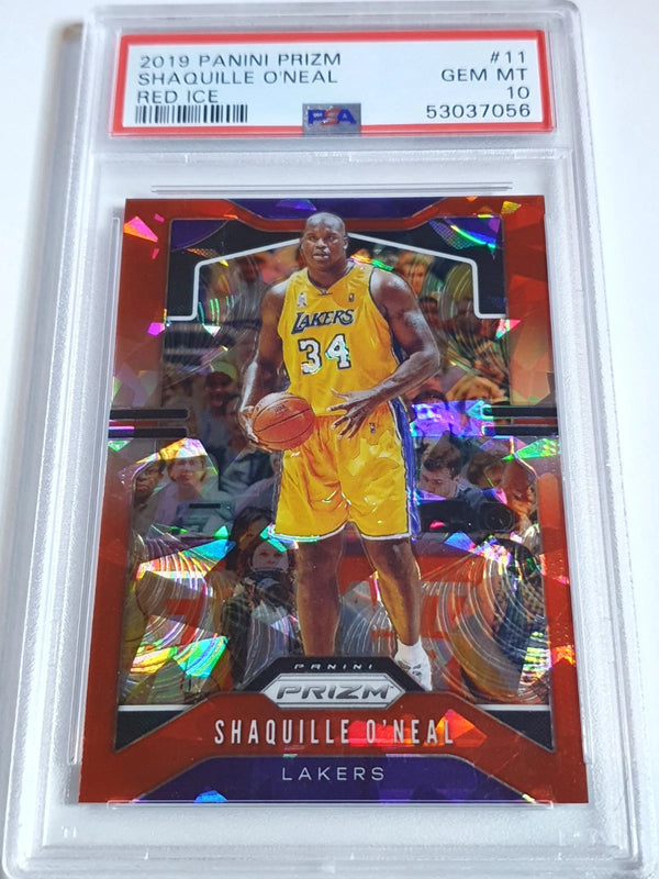 2019 Panini Prizm Shaquille O'Neal #11 RED ICE Holo - PSA 10 (POP 25)