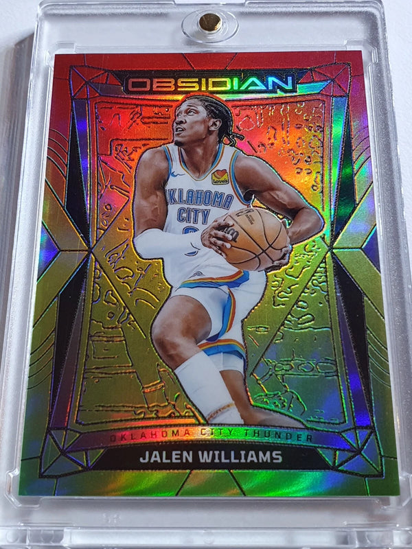 2023 Panini Obsidian Jalen Williams #77 REGGAE FLOOD ELECTRIC ETCH /75 Holo
