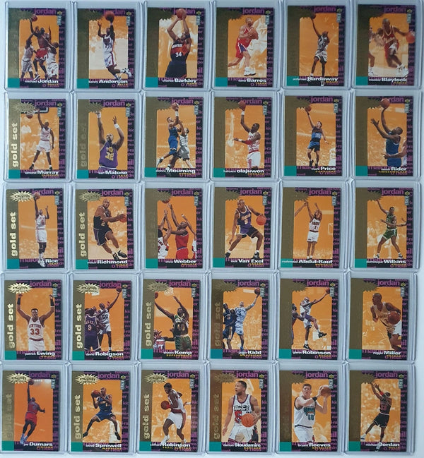 1995 Upper Deck Michael Jordan GOLD SET Crash the Game (Complete Set 30 Cards)