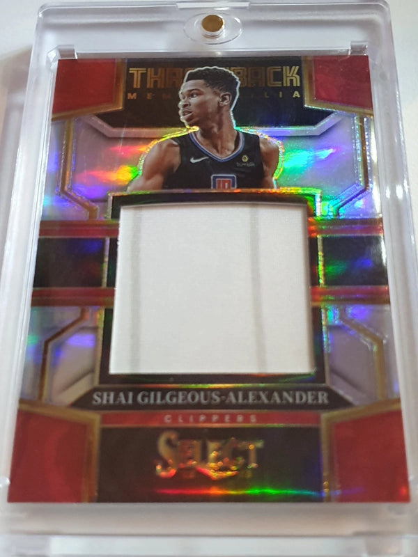 2022 Select Shai Gilgeous-Alexander #PATCH SILVER Holo Game Worn Jersey - Rare