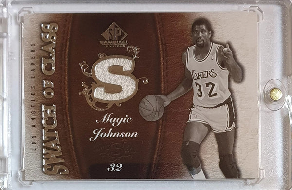 2007 UD SP Game Used Magic Johnson #PATCH Game Worn Jersey - Ready to Grade