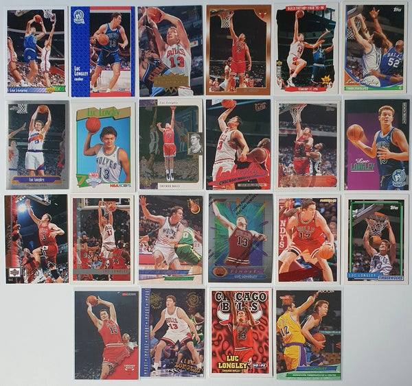 Luc Longley Lot of 22 x Luc Longley Collection Cards Inc RC - Good Condition