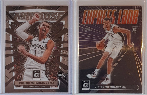 2023 Donruss Optic Victor Wembanyama LOT of 2 Rookie Cards #6 #8 RCs - Rare