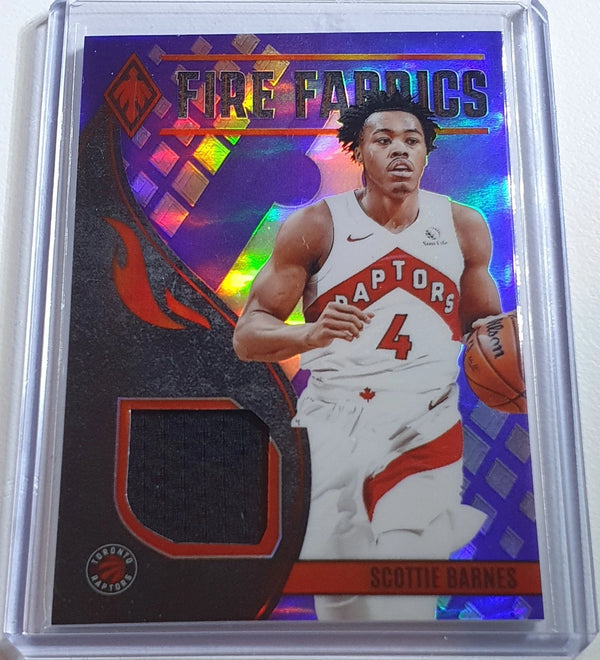 2023 Panini Phoenix Scottie Barnes #PATCH PURPLE /99 Game Worn Jersey - Rare