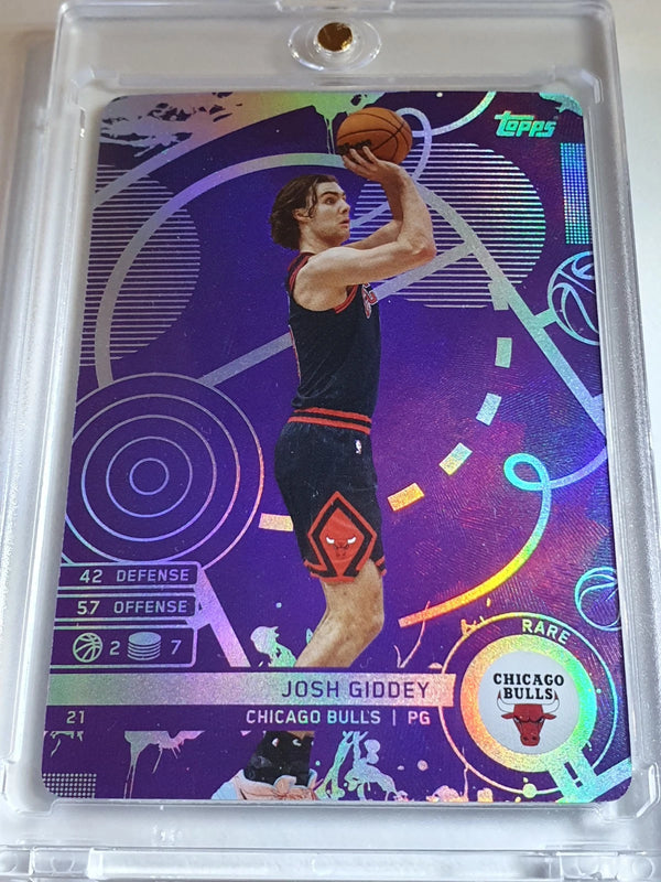 2025 Topps Match Attax Josh Giddey #21 RARE PURPLE Holo Bulls - Ready to Grade