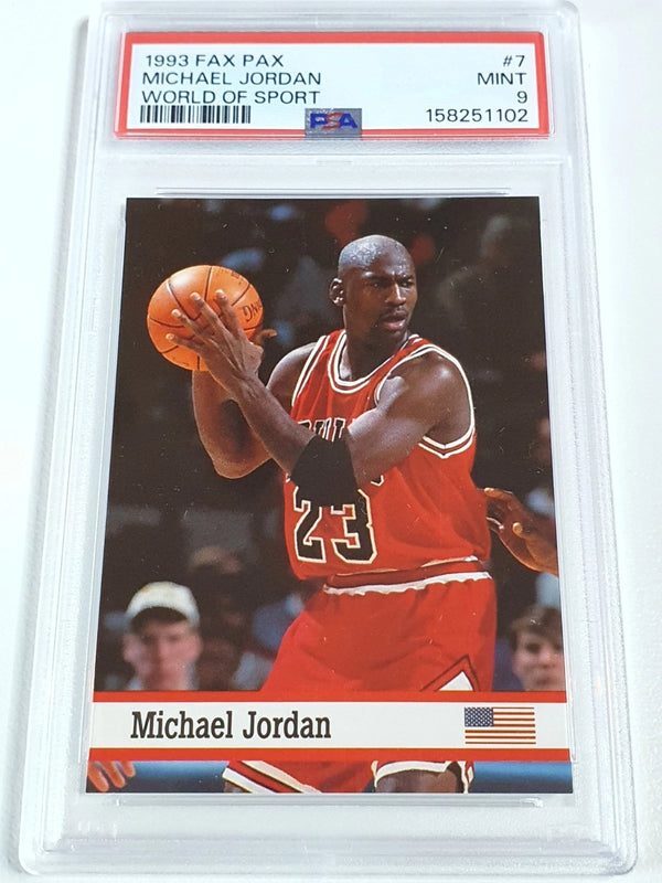 1993 Fax Pax Michael Jordan #7 World of Sport - PSA 9 (Low POP)