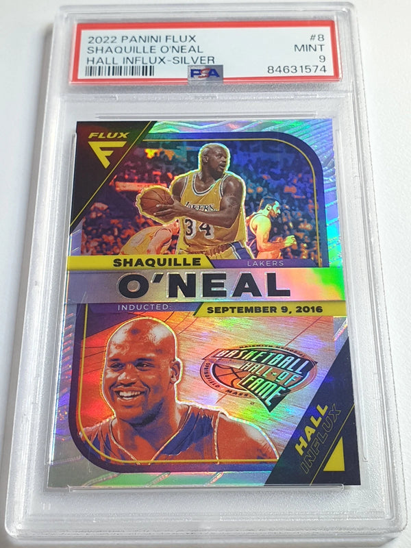 2022 Panini Flux Shaquille O'Neal #8 SILVER Holo Hall Influx - PSA 9 (POP 1)