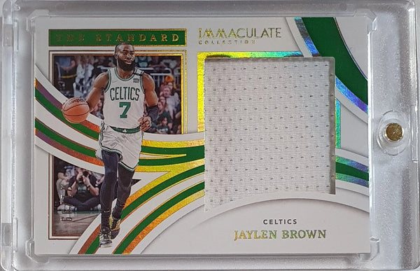 2021 Immaculate Collection Jaylen Brown #PATCH /99 Game Worn Jumbo Jersey - Rare