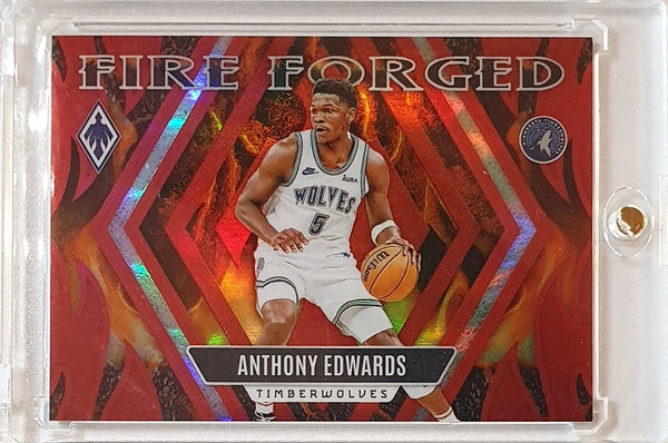 2023 Panini Phoenix Anthony Edwards #17 RED /125 Holo Fire Forged - Rare