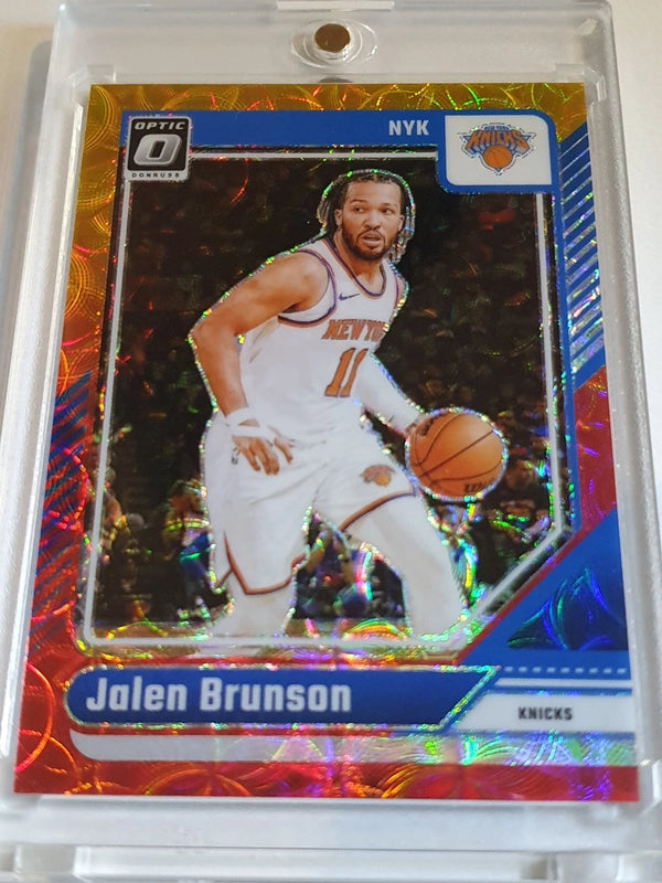 2024 Panini Donruss Optic Jalen Brunson #78 RED GOLD SCOPE /99 Holo - Rare