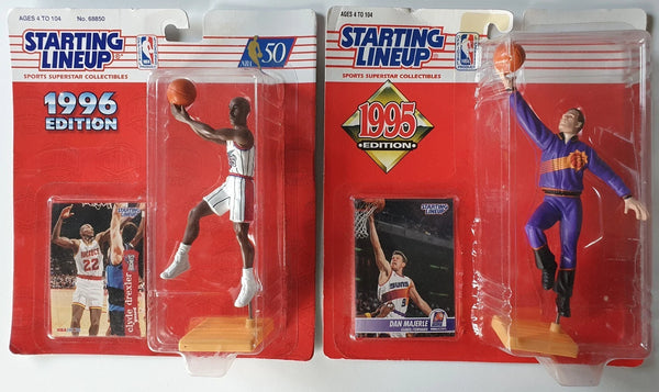 Lot 2 x Kenner Starting Lineup Clyde Drexler Dan Majerle - Sealed Figure & Card
