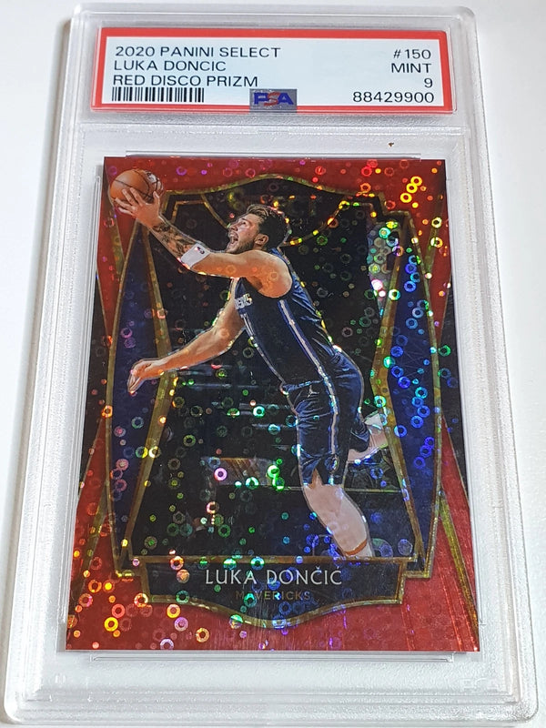 2020 Panini Select Luka Doncic #150 RED DISCO /49 Holo - PSA 9 (POP 9)