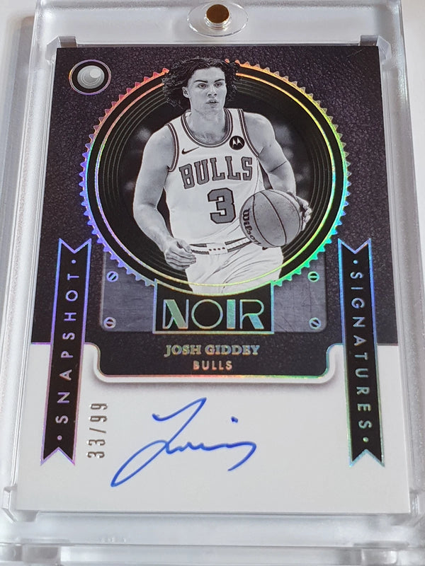 2024 Noir Josh Giddey AUTO /99 Snapshot Signatures (Bulls) - On Card Autograph