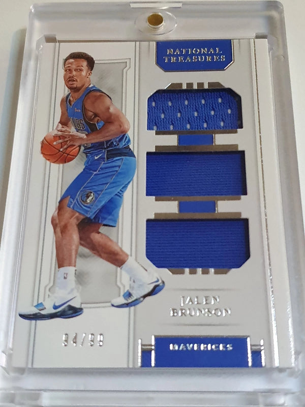 2018 Panini National Treasures Jalen Brunson Rookie #PATCH /99 Triple RC Jerseys