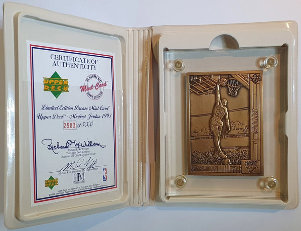 1996 Upper Deck Michael Jordan BRONZE CARD /5000 Highland Mint - With COA