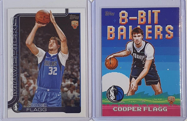 2025 Topps Cooper Flagg Lot of 2x Rookie #201 #8B-31 RC - Ready to Grade