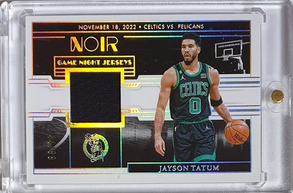 2023 Panini Noir Jayson Tatum #PATCH /99 Game Worn Jersey - Ready to Grade