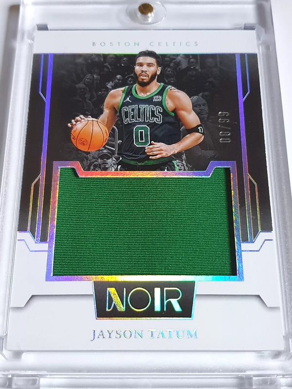 2023 Panini Noir Jayson Tatum #PATCH /99 Game Worn Jumbo Jersey - Rare