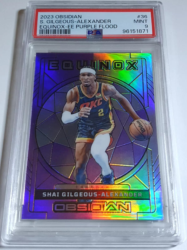 2023 Obsidian Shai Gilgeous-Alexander PURPLE FLOOD /49 Holo - PSA 9 (POP 2)