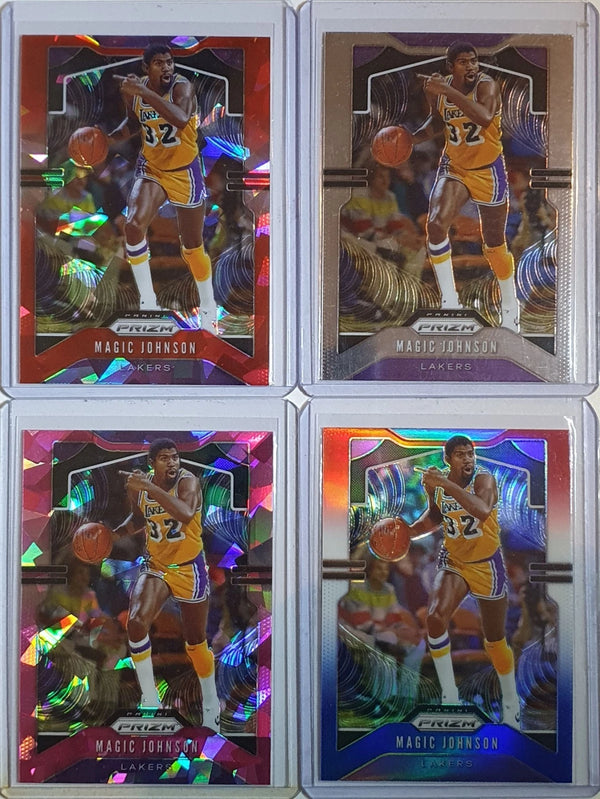 2019 Panini Prizm Magic Johnson #25 LOT OF 6 Variants/Holos - Ready to Grade
