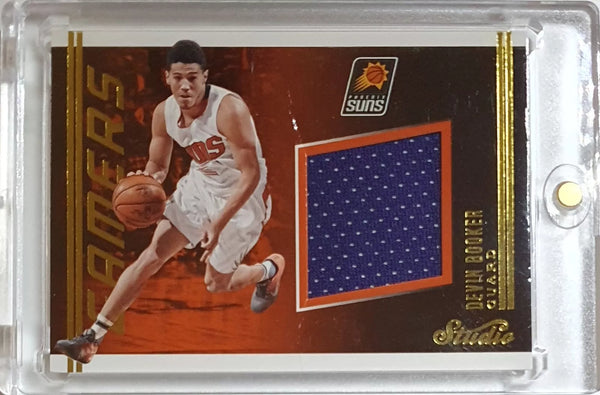 2016 Panini Studio Devin Booker #PATCH Game Worn Jumbo Jersey - Crease