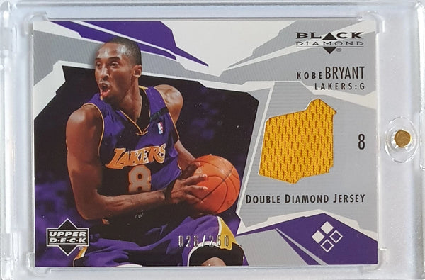 2003 Upper Deck Black Diamond Kobe Bryant #PATCH /250 Game Worn Jersey - Rare