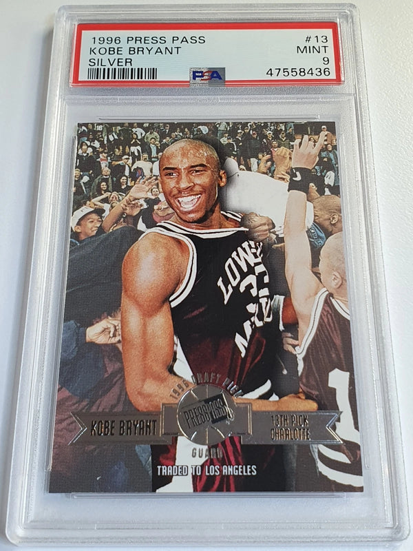 1996 Press Pass Kobe Bryant Rookie #13 SILVER Foil - PSA 9 (Low POP)