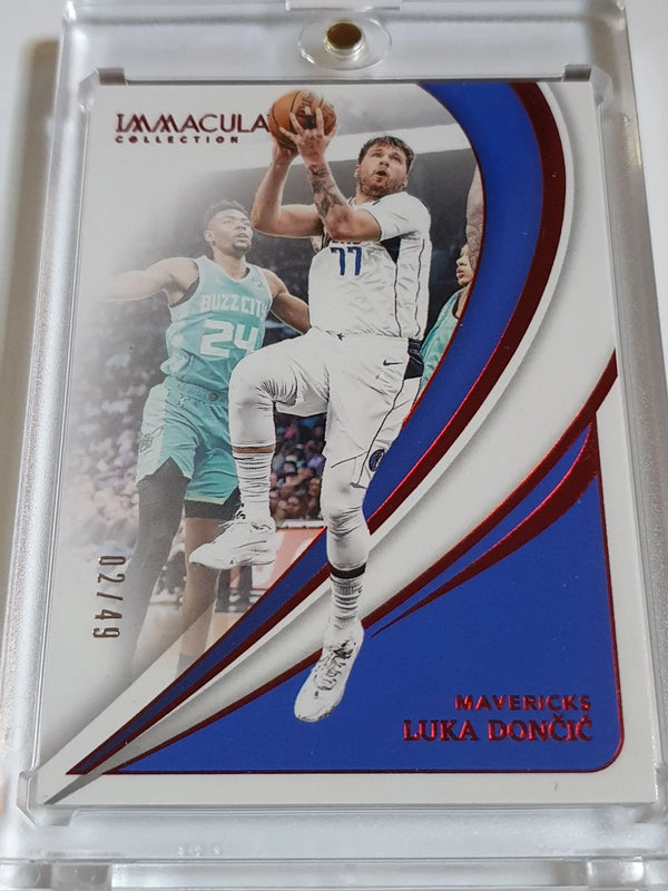 2023 Panini Immaculate Luka Doncic #76 RED Foil /49 Action Edition - Rare