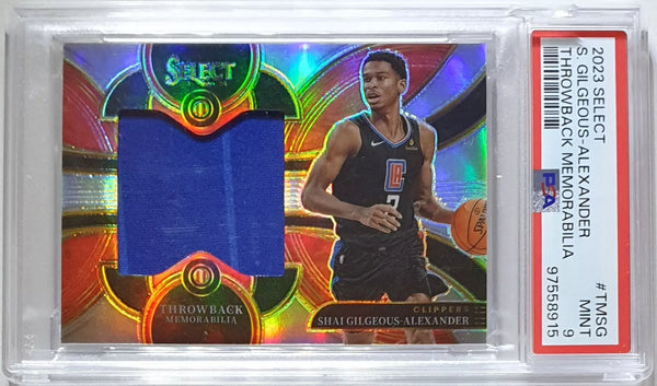 2023 Select Shai Gilgeous-Alexander #PATCH Game Worn Jersey - PSA 9 (POP 1)