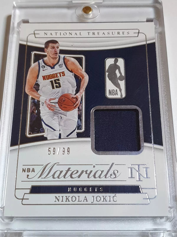 2022 Panin National Treasures Nikola Jokic #PATCH /99 Game Worn Jersey - Rare