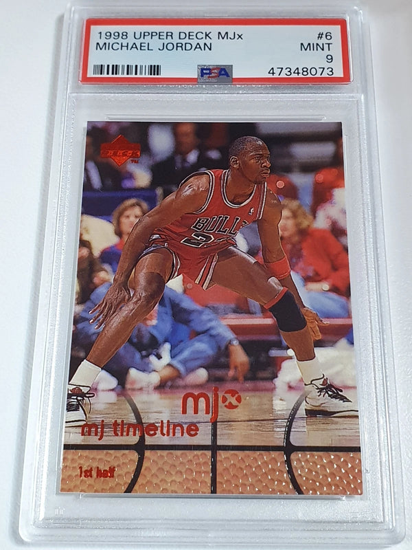 1998 Upper Deck MJx Michael Jordan #6 MJ Timeline 1st Half - PSA 9 (POP 18)
