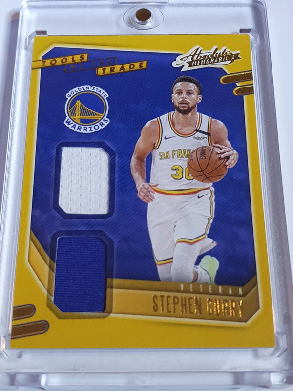 2020 Absolute Memorabilia Stephen Curry #PATCH Game Worn Dual Jerseys - Rare