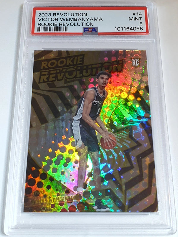 2023 Panini Revolution Victor Wembanyama #14 Rookie Revolution RC - PSA 9