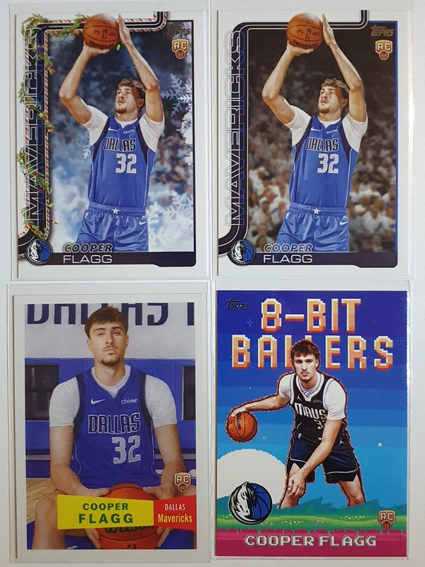 2025 Topps Basketball Cooper Flagg Lot of 4 x Rookie Cards RC - Ready to Grade