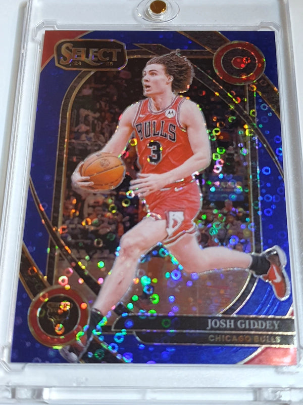 2024 Panini Select Josh Giddey #238 DISCO BLUE 25/25 Holo (Bulls) - Rare