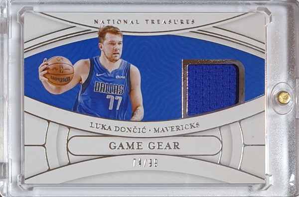 2021 Panini National Treasures Luka Doncic #PATCH /99 Game Worn Jersey - Rare