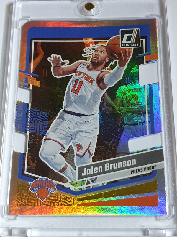 2023 Panini Donruss Jalen Brunson #189 SILVER PRESS PROOF /25 Die Cut Holo
