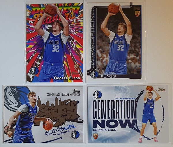 2025 Topps Flagship Basketball Cooper Flagg Lot of 4 x Rookie Cards RC - Rare