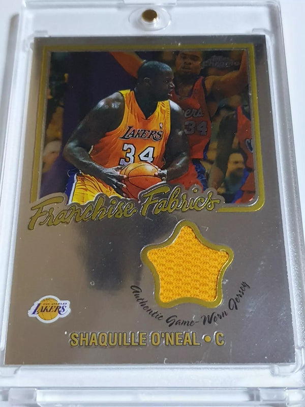 2002 Topps Chrome Shaquille O'Neal #PATCH Game Worn Jersey - Ready to Grade