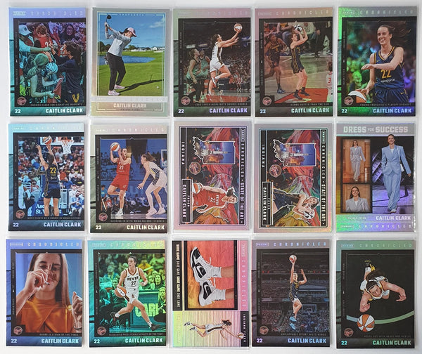 2025 Panini Caitlin Clark Chronicled 15 x HOLO Cards Lot - Rare