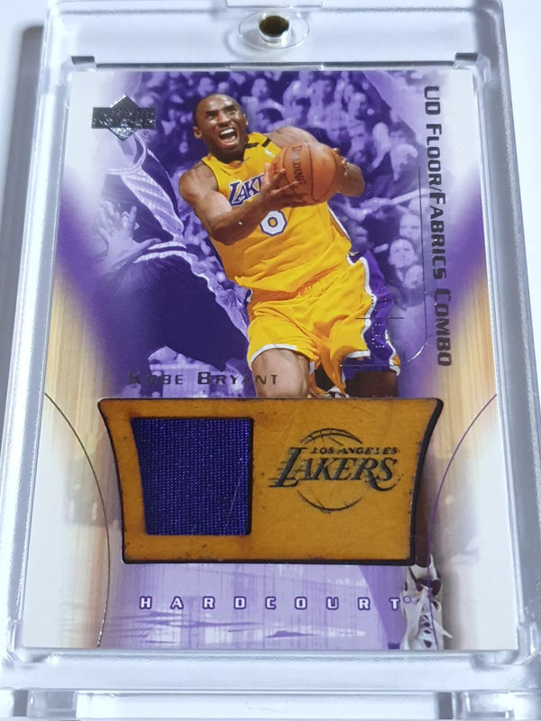 2003 Upper Deck Hardcourt Kobe Bryant JERSEY PATCH & GAME FLOOR - Rare Gem