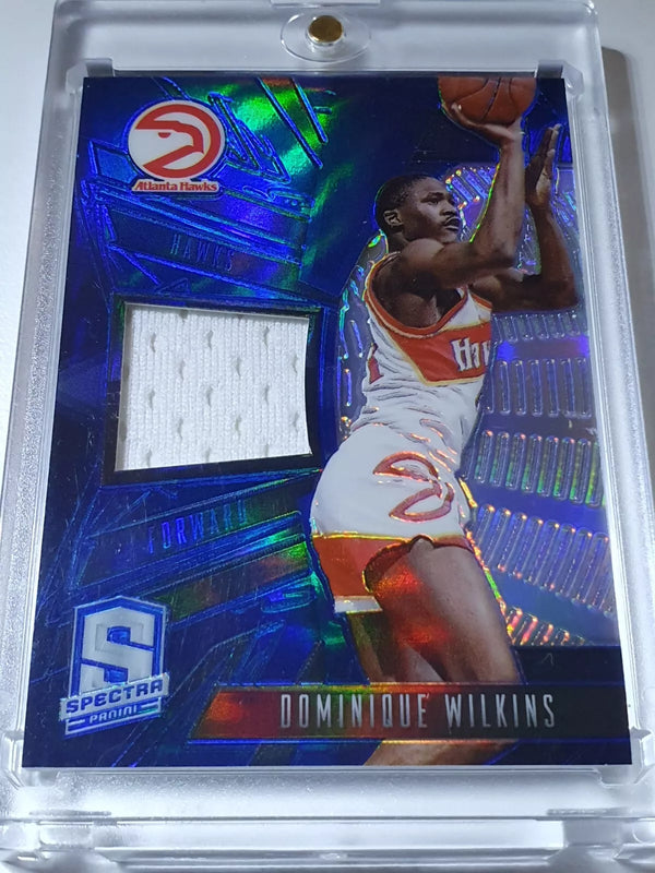 2013 Panini Spectra Dominique Wilkins #PATCH BLUE HOLO /49 Game Worn Jersey