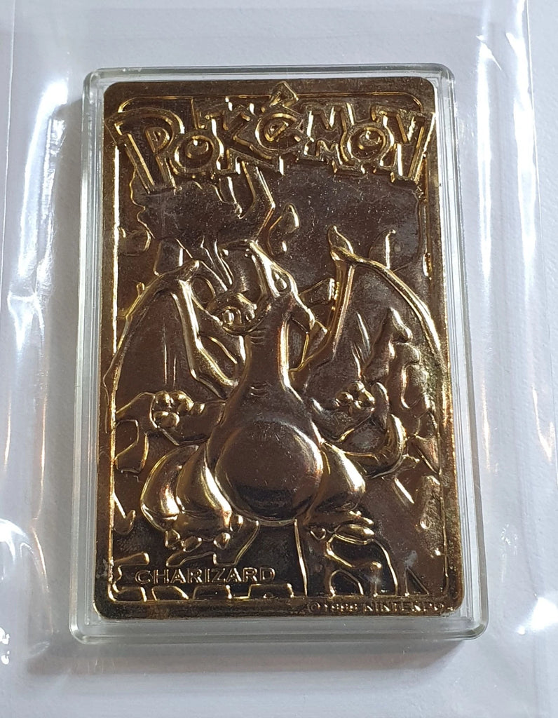 charizard vmax pokemon card 1999 Burger King Pokemon Charizard 23K Gold Card