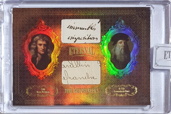 2024 Eternal Isaac Newton Leonardo da Vinci #RELICS /99 Dual Relics - Sealed