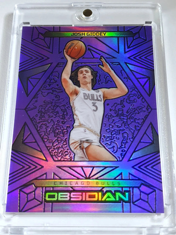 2024 Panini Obsidian Josh Giddey #29 ELECTRIC ETCH PURPLE FLOOD /75 Holo (Bulls)