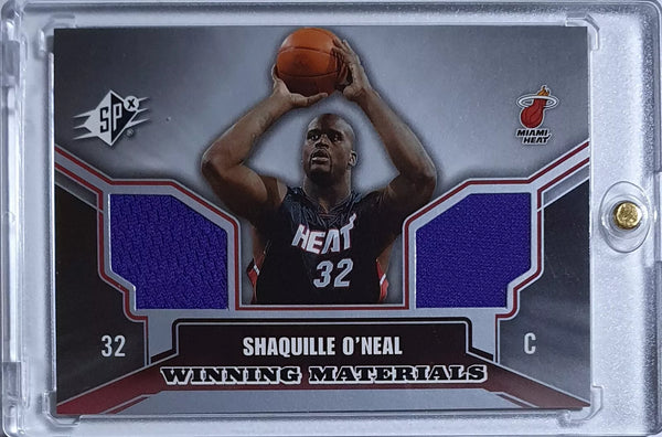 2005 Upper Deck SPx Shaquille O'Neal #PATCH Game Worn Dual Jerseys - Rare