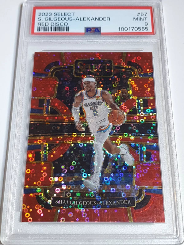 2023 Select Shai Gilgeous-Alexander #57 RED DISCO /49 Holo - PSA 9 (POP 2)
