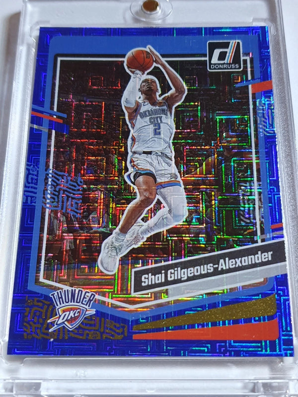 2023 Panini Donruss Shai Gilgeous-Alexander #40 CHOICE BLUE /49 Holo - Rare